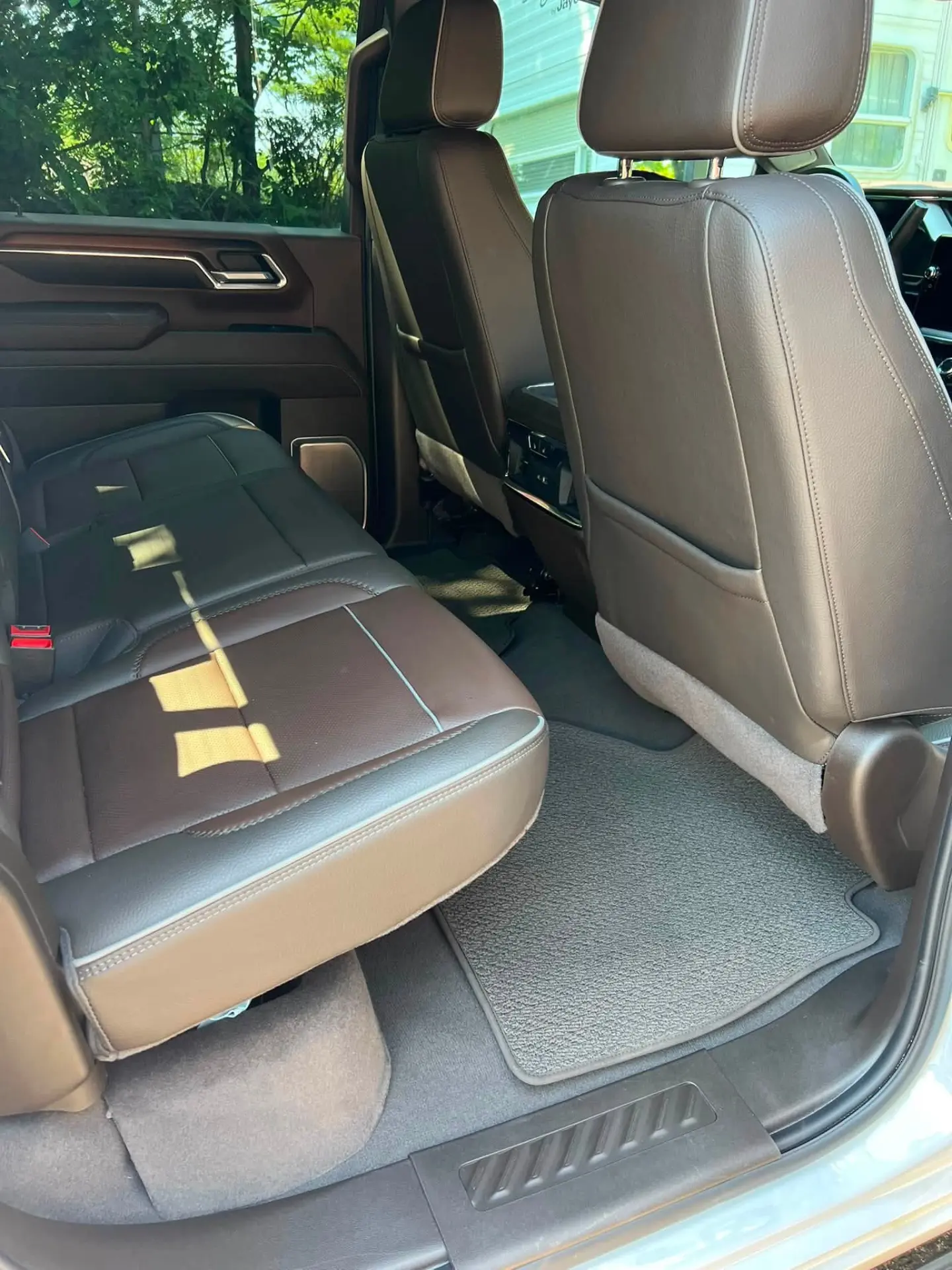 Rear leather seating deep cleaned and conditioned